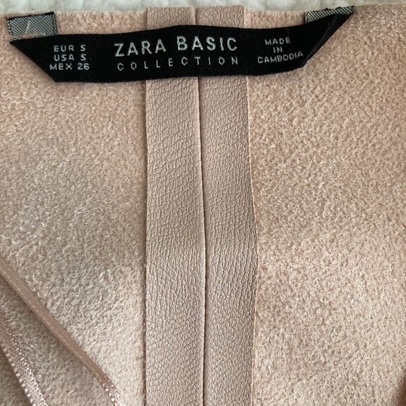 Zara blush coloured faux leather jacket - Picture 3 of 4